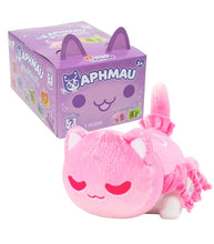 Load image into Gallery viewer, Aphmau MeeMeows Mystery Plush Under The Sea Litter 5 in pink next to its blind box packaging.