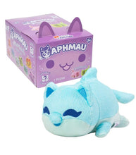 Load image into Gallery viewer, Aphmau MeeMeows Mystery Plush Under The Sea Litter 5 featuring Dolphin Cat in front of blind box packaging.