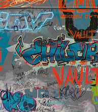 Load image into Gallery viewer, Graffiti design on Borderlands 3 Children of the Vault Messenger Bag.