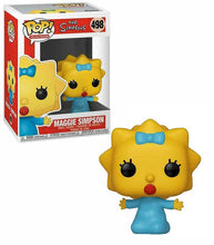 Load image into Gallery viewer, Maggie Simpson POP! Vinyl Figure in blue dress with pacifier in display box.
