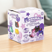 Load image into Gallery viewer, Aphmau Mystery MeeMeows Surprise Figure Litter 5 box with cute cat illustrations on a wooden surface.