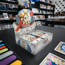 Load image into Gallery viewer, Yu-Gi-Oh! Light Of Destruction Booster Reprint Unlimited Edition Booster Box displayed in a store.