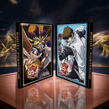 Load image into Gallery viewer, Yu-Gi-Oh! Yugi & Kaiba Quarter Century 9-Pocket Duelist Portfolio with iconic artwork celebrating 25 years, displayed on a duel-themed background.