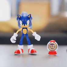 Load image into Gallery viewer, Sonic the Hedgehog figure with ring container on table.