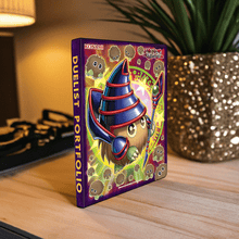 Load image into Gallery viewer, Yu-Gi-Oh! Kuriboh Kollection 9-Pocket Duelist Portfolio with Kuriboh artwork displayed on a tabletop.