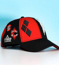 Load image into Gallery viewer, Suicide Squad Harley Quinn snapback with red and white design featuring Harley Quinn decals.