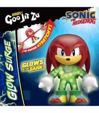 Load image into Gallery viewer, Heroes of Goo Jit Zu Sonic Glow Surge - Knuckles toy with glow-in-the-dark feature.