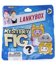 Load image into Gallery viewer, Lankybox Series 1 Mystery Fig package featuring collectible characters Foxy, Rocky, and Boxy.