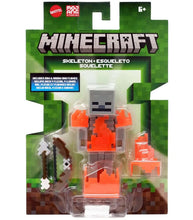 Load image into Gallery viewer, Minecraft Skeleton Action Figure 3.25 inch with bow accessory in packaging.