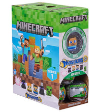 Load image into Gallery viewer, Mash'ems Minecraft Series 1 collectible figures in mystery capsules, featuring iconic characters like Steve and Creeper.