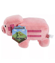 Load image into Gallery viewer, Minecraft 8" Pig Plush toy featuring detailed design and soft material.