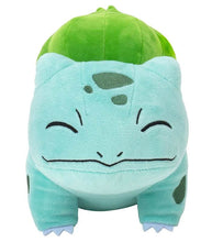 Load image into Gallery viewer, Bulbasaur Eyes Closed 8" Pokemon Plush with serene expression and green bulb.