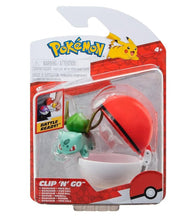 Load image into Gallery viewer, Pokemon Clip 'N' Go Bulbasaur figure set with Poké Ball in packaging.