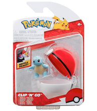 Load image into Gallery viewer, Pokemon Clip 'N' Go Squirtle and Poké Ball set in packaging, suitable for ages 4+.