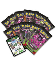 Load image into Gallery viewer, Pokemon TCG Scarlet & Violet Shrouded Fable Elite Trainer Box with booster packs and promo card.