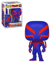 Load image into Gallery viewer, Marvel Spider-Man Across The Spiderverse Pop! Vinyl Figure - Spider-Man 2099 in blue and red costume with box packaging.