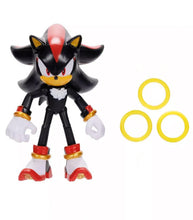 Load image into Gallery viewer, Hedgehog Shadow figure with collectible rings, detailed and vibrant design.