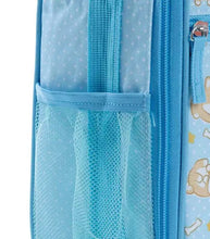Load image into Gallery viewer, Close-up of Shiba Inu Insulated Lunch Bag with blue mesh pocket and cheerful dog pattern.