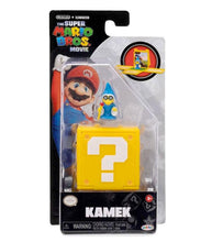 Load image into Gallery viewer, Super Mario Bros. Movie 3cm Kamek Mini Figure with Question Block in packaging.