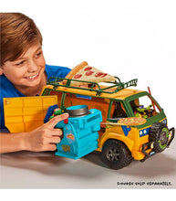 Load image into Gallery viewer, Teenage Mutant Ninja Turtles Movie Pizzafire Van toy with motorized pizza launcher.