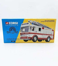 Load image into Gallery viewer, Corgi St. Helens Fire Brigade die-cast model box with certificate.