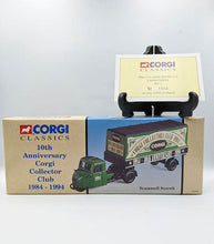 Load image into Gallery viewer, Corgi 10th Anniversary Collector Club Scammell Scarab limited edition die-cast model with box and certificate.