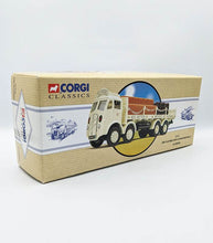 Load image into Gallery viewer, Corgi Classics Limited Edition ERF Flatbed Truck with Chains and Barrels in package.
