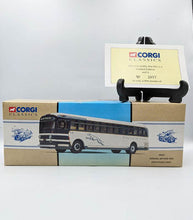 Load image into Gallery viewer, Corgi General Motors 4505 Greyhound Lines die-cast model with certificate.