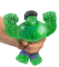 Load image into Gallery viewer, Heroes of Goo Jit Zu The Incredible Hulk toy being squished and stretched.