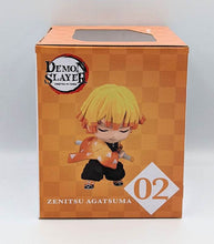 Load image into Gallery viewer, Chibi Masters Demon Slayer Zenitsu Agatsuma anime figure in display box.
