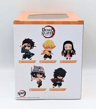 Load image into Gallery viewer, Box of Chibi Masters Demon Slayer Zenitsu Agatsuma anime figure showcasing various characters.