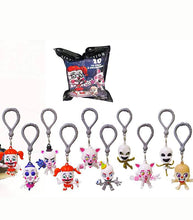 Load image into Gallery viewer, Five Nights at Freddy's Sister Location Hangers assortment with keychain clips and collectible figures.