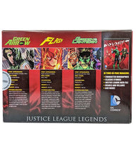 Load image into Gallery viewer, Justice League Legends Eaglemoss Masterpiece Collection box showcasing Green Arrow, Flash, and Green Lantern figures.