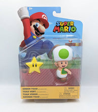 Load image into Gallery viewer, Super Mario Green Toad 4 Inch Figure