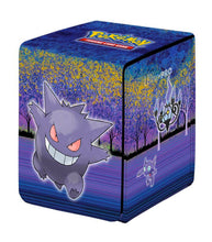 Load image into Gallery viewer, Ultra Pro Haunted Hollow Alcove Flip Deck Box with Gengar design.