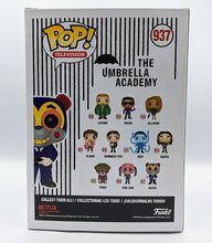 Load image into Gallery viewer, Umbrella Academy Hazel POP! Vinyl Figure box showcasing character lineup and branding.