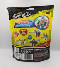 Load image into Gallery viewer, Back packaging of Heroes of Goo Jit Zu Classic Batman toy with images of stretchable figures.