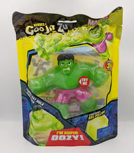 Load image into Gallery viewer, Heroes of Goo Jit Zu Gamma Ray Hulk toy in packaging, stretchy and squishy superhero.