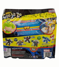Load image into Gallery viewer, Heroes of Goo Jit Zu Marvel Versus Pack - Hulk Vs Thanos back of pack
