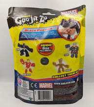 Load image into Gallery viewer, Heroes of Goo Jit Zu Black Panther toy packaging with Marvel superheroes.