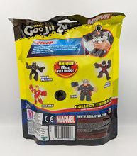 Load image into Gallery viewer, Goo Jit Zu - Venom packaging with Marvel superheroes, unique goo fillings, and collect them all promotion.