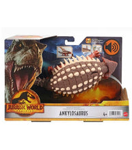 Load image into Gallery viewer, Jurassic World Dominion Roar Strikers Ankylosaurus action figure in packaging.