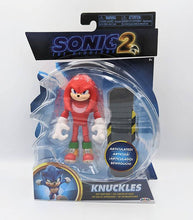 Load image into Gallery viewer, Sonic the Hedgehog 2 Movie Knuckles 4-inch articulated figure in packaging.