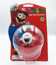 Load image into Gallery viewer, Super Mario 1 Inch Mini Figure - Boo in packaging, featuring detailed ghost character with wide grin and outstretched tongue.