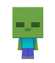 Load image into Gallery viewer, Minecraft Mob Heads Minis Zombie action figure with large head and movable parts.