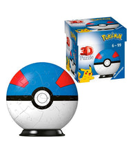 Load image into Gallery viewer, Pokemon Great Ball 54 Piece 3D Puzzle with packaging box.