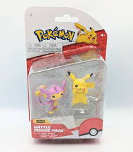 Load image into Gallery viewer, Pokemon Battle Figures - Aipom and Pikachu toy set in packaging.