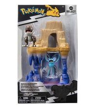 Load image into Gallery viewer, Pokemon Select Mountain Cave Environment pack with Zubat and Tyrunt figures.