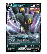 Load image into Gallery viewer, Pokémon TCG: V Heroes Tin - Umbreon V single strike card