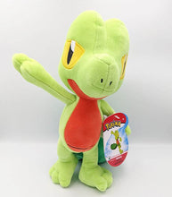 Load image into Gallery viewer, Treecko 8" Plush Pokemon toy, soft and green, with red and yellow accents, ideal for collectors and kids.